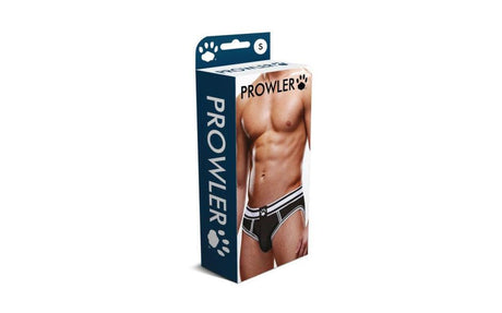 Prowler Open Back Brief White/Black - Lingerie