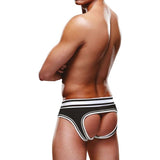 Prowler Open Back Brief White/Black - Lingerie