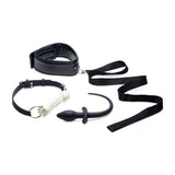 Puppy Play Set incl Gag, Plug and Collar Black - Adult Toys