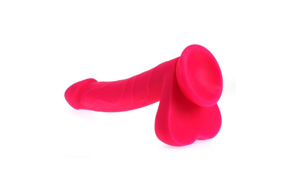 Realistic Cock w Balls Pink - Adult Toys