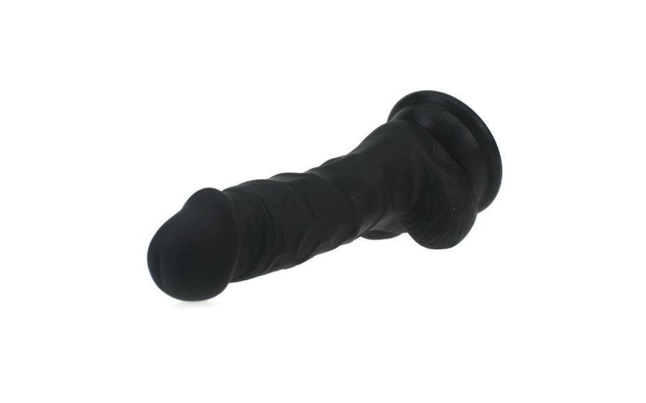 Realistic Dildo Veined Shaft w Balls Black - Naughty by Nature Adult Store