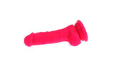 Realistic Dildo Veined Shaft w Balls Pink - Adult Toys