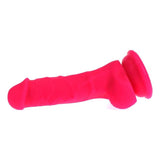 Realistic Dildo Veined Shaft w Balls Pink - Adult Toys