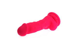 Realistic Dildo Veined Shaft w Balls Pink - Adult Toys