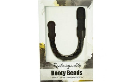 Rechargeable Booty Beads Black - Adult Toys