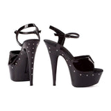 Rhinestone Platform Black 6in - Lingerie