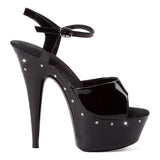 Rhinestone Platform Black 6in - Lingerie