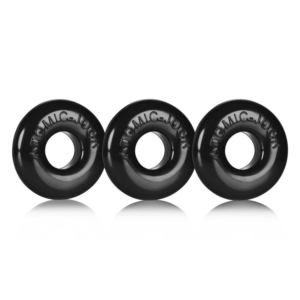 Ringer Cockring 3 Pc Black - Adult Toys