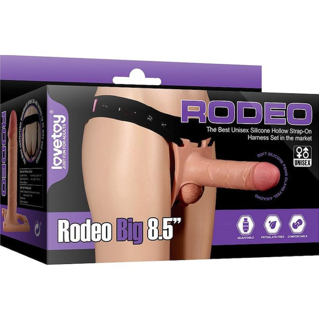 Rodeo Hollow Strap On Set 8.5in - Adult Toys