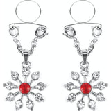 Ruby and Diamond Star Nipple Jewellery - Lingerie