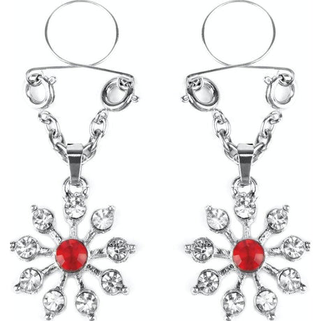 Ruby and Diamond Star Nipple Jewellery - Lingerie