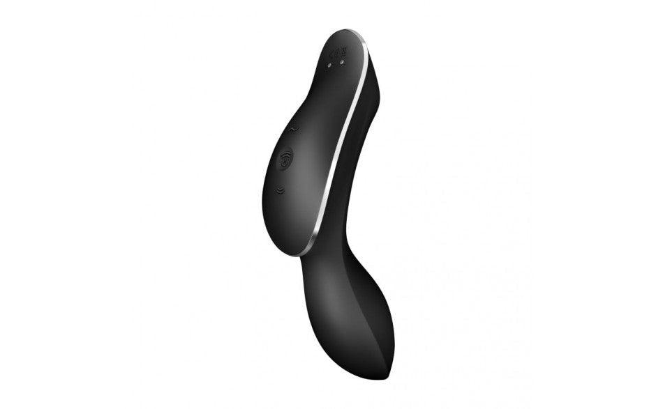 Satisfyer Curvy Trinity 2 Insertable Air Pulse Vibrator Black - Adult Toys