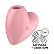 Satisfyer Cutie Heart - Light Red - Light Red USB Rechargeable Air Pulsation Stimulator with - STIMULATORS - PREMIUM