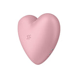 Satisfyer Cutie Heart - Light Red - Light Red USB Rechargeable Air Pulsation Stimulator with - STIMULATORS - PREMIUM