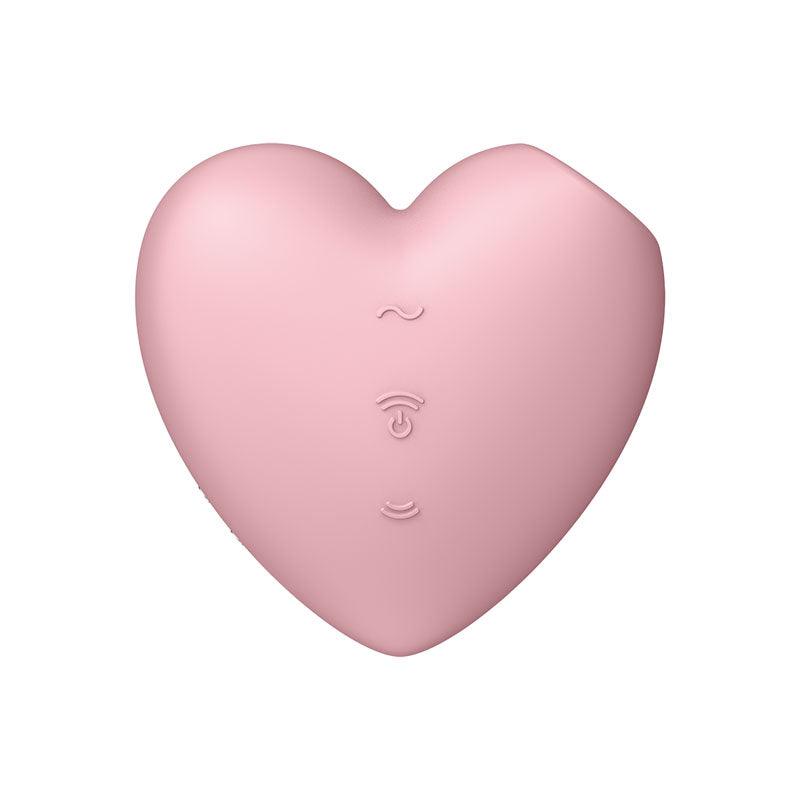Satisfyer Cutie Heart - Light Red - Light Red USB Rechargeable Air Pulsation Stimulator with - STIMULATORS - PREMIUM