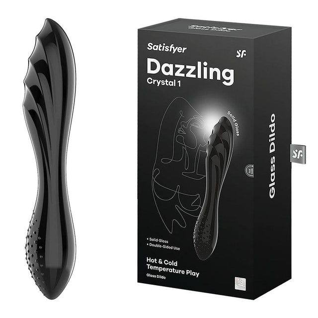 Satisfyer Dazzling Crystal 1 - Black - GLASS TOYS - PREMIUM