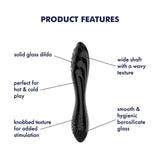 Satisfyer Dazzling Crystal 1 - Black - GLASS TOYS - PREMIUM