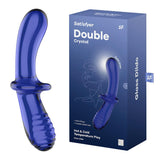 Satisfyer Double Crystal - Blue - GLASS TOYS - PREMIUM