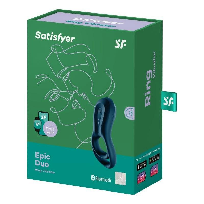 Satisfyer Epic Duo Cockring w Bluetooth Connect App - Adult Toys