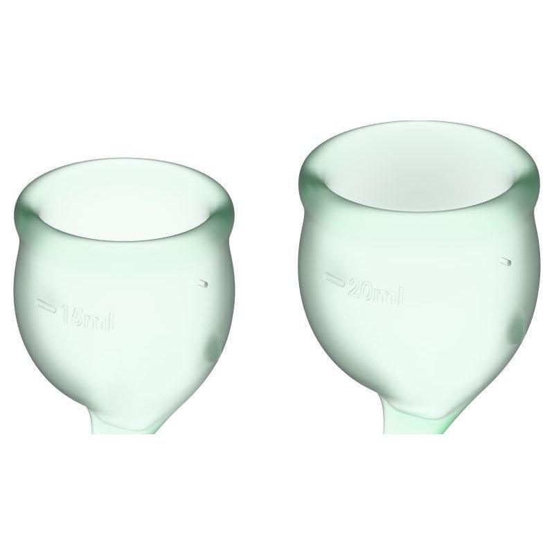 Satisfyer Feel Secure Menstrual Cup Set – Medical Grade Silicone 2pcs - Adult Toys