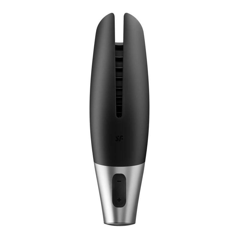 Satisfyer Power Masturbator Black Silver - Adult Toys