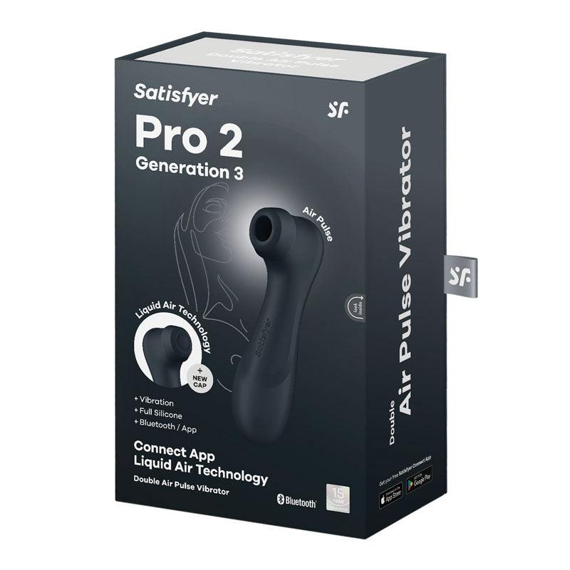 Satisfyer Pro 2 Generation 3 with App Control - Dark Grey Touch-Free USB-Rechargeable Clitoral Stimulator - Naughty by Nature Adult Store