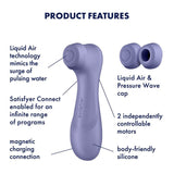 Satisfyer Pro 2 Generation 3 with App Control - Lilac Touch - Free USB - Rechargeable Clitoral Stimulator - AIR PULSATION - PREMIUM