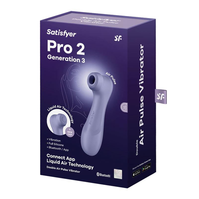 Satisfyer Pro 2 Generation 3 with App Control - Lilac Touch-Free USB-Rechargeable Clitoral Stimulator - Naughty by Nature Adult Store
