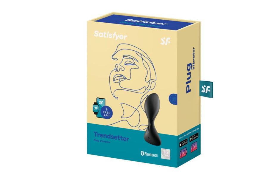 Satisfyer Trendsetter Connect App Vibrating Anal Plug Black - Adult Toys