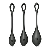 Satisfyer Yoni Power Balls 2 Black 3 Pc Set - Adult Toys