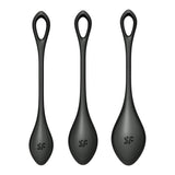Satisfyer Yoni Power Balls 2 Black 3 Pc Set - Adult Toys