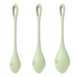 Satisfyer Yoni Power Balls 2 Green 3 Pc Set - Adult Toys