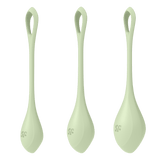 Satisfyer Yoni Power Balls 2 Green 3 Pc Set - Adult Toys