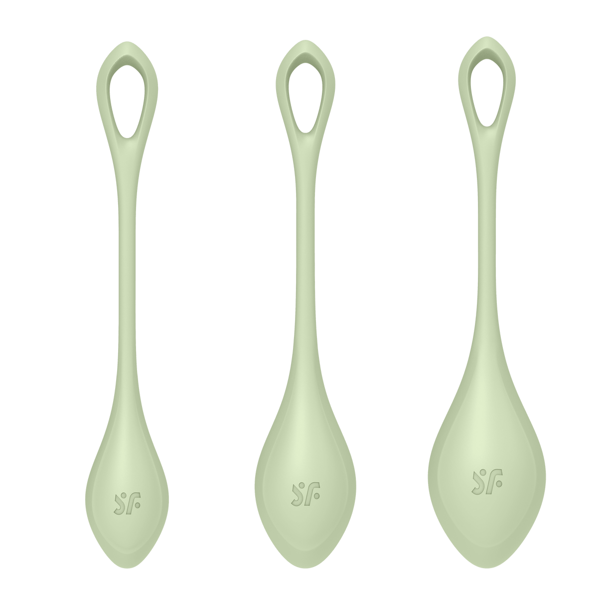 Satisfyer Yoni Power Balls 2 Green 3 Pc Set - Adult Toys