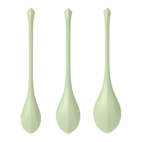Satisfyer Yoni Power Balls 2 Green 3 Pc Set - Adult Toys