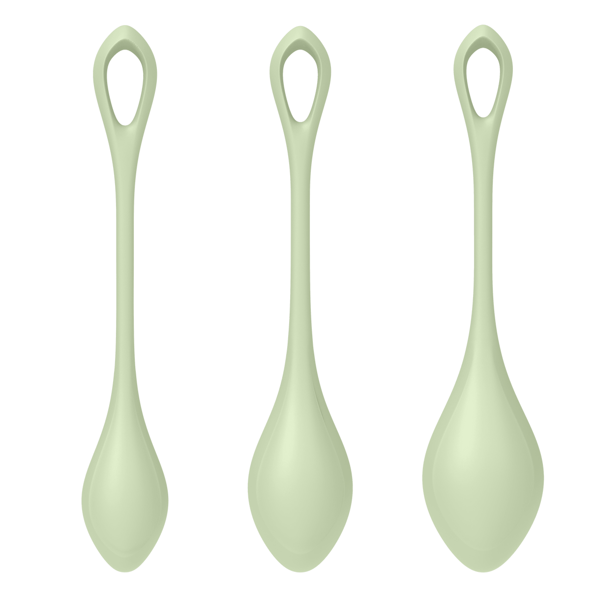 Satisfyer Yoni Power Balls 2 Green 3 Pc Set - Adult Toys