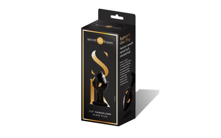 Secret Kisses Handblown Glass Plug 3.5in - Adult Toys