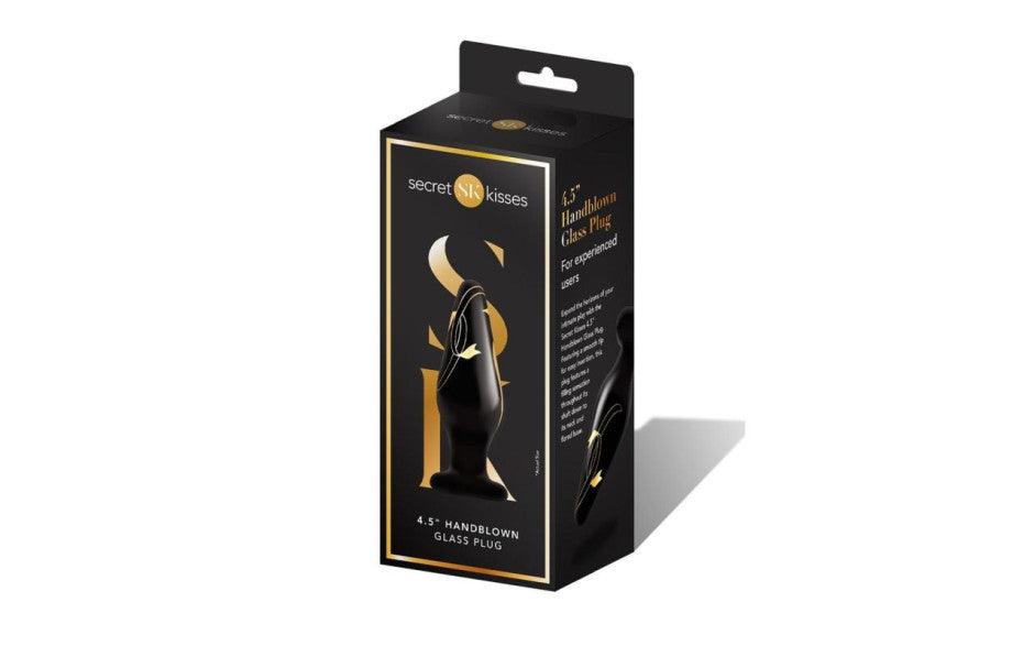 Secret Kisses Handblown Wide Glass Plug 4.5in - Adult Toys