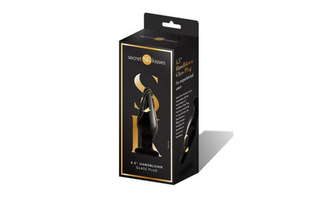 Secret Kisses Handblown Wide Glass Plug 4.5in - Adult Toys