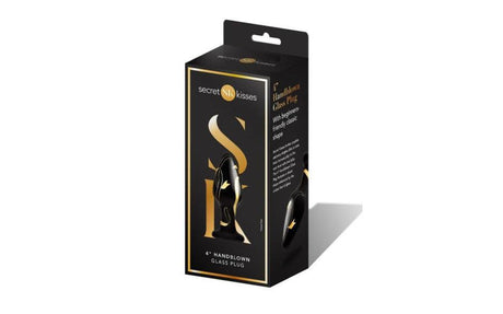 Secret Kisses Handblown Wide Glass Plug 4in - Adult Toys