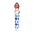 Sexus Glass Dildo Blue/Red 20 cm - Adult Toys