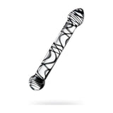 Sexus Glass Dildo Duo Black Swirl 20.5cm - Naughty by Nature Adult Store