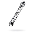 Sexus Glass Dildo Duo Black Swirl 20.5cm - Adult Toys