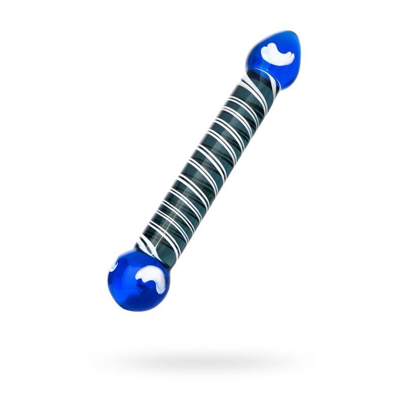 Sexus Glass Dildo Duo Blue 20cm - Adult Toys