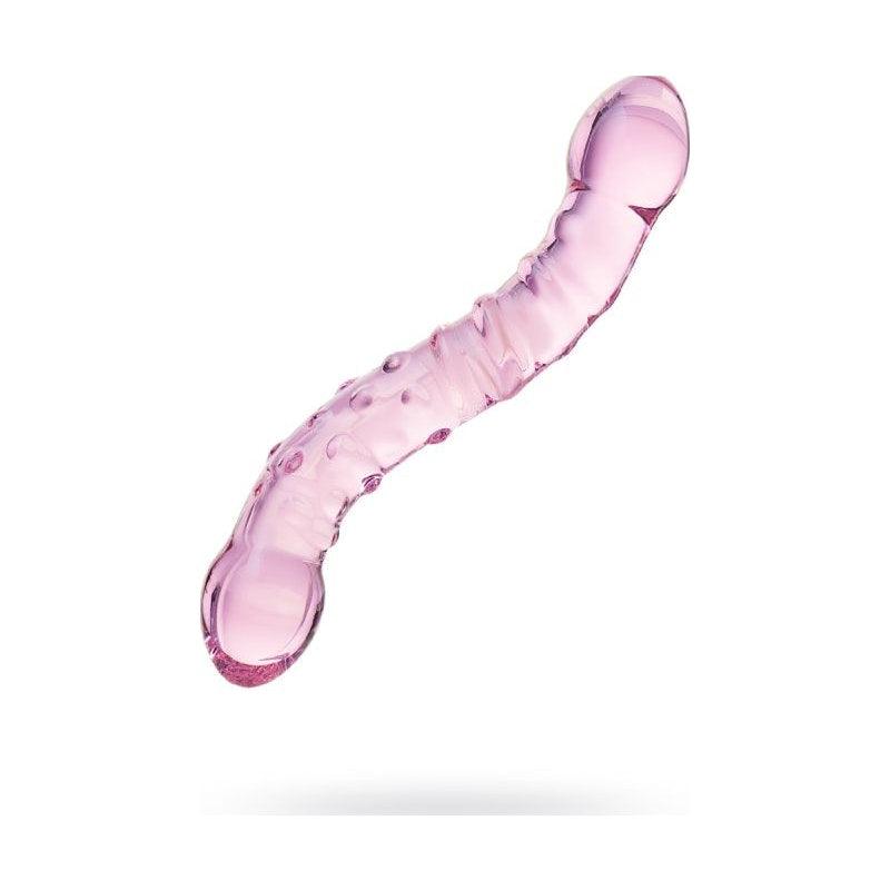 Sexus Glass Dildo - Pink 19.5cm Handcrafted Glass Adult Sex Toy - Adult Toys