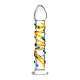 Sexus Glass Dildo Yellow 17.2cm - Adult Toys