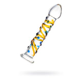 Sexus Glass Dildo Yellow 17.2cm - Adult Toys