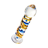 Sexus Glass Dildo Yellow 17.2cm - Adult Toys