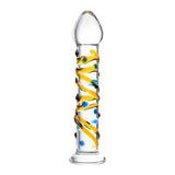 Sexus Glass Dildo Yellow 17.2cm - Adult Toys