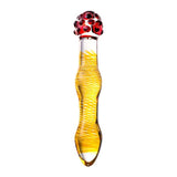 Sexus Glass Dildo Yellow and Red 20.5 cm - Adult Toys